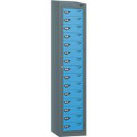 Carbon Zero 15-Door Sloped Top Garment Metal Storage Lockers - Pure