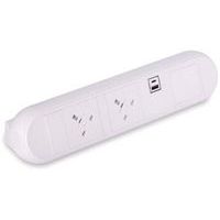 White Desktop Power Module Accessory - 2 Plugs - USB-C - USB-A