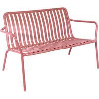 Low 2-Seater Garden Bench - Aluminium Slats - Café/Outdoor - Breeze