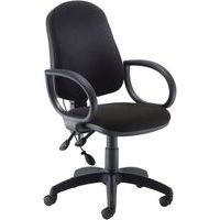 Ergonomic Operator Office Chair - Lumbar Pump & Fixed Arms - Calypso 2