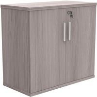 Grey Oak Office Cupboard With 1 Shelf - 730mm High - FSC