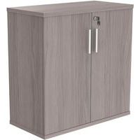 Grey Oak Office Cupboard With 1 Shelf - 816mm High - FSC