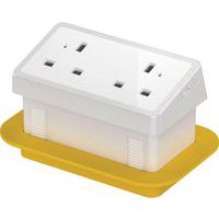 3m Cable & Rectangular In-Desk Power Module Bundle With UK Plug Socket