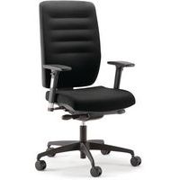 Black Fabric Heavy Duty Executive Chair - 3D Adjustable Arms - Bengal