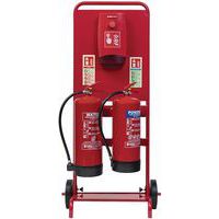 Firechief Worksite Kit - x2 Trolleys x3 Extinguishers & Battery Alarm