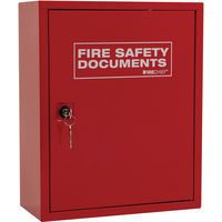 Firechief Red Metal Fire Safety A4 Document Cabinet - Key Lock
