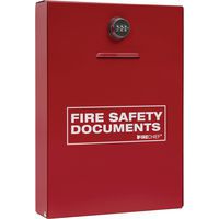 Firechief Red Metal Slimline A4 Document Cabinet - Combination Lock