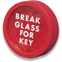 Firechief Glass Fronted Circular Emergency Box - Break Glass For Key
