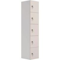 5-Door Storage Locker - Inner Shelf & Coat Hooks - 1800mm - Cam Lock