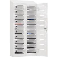 School Clear Door Mobile Phone Deposit Locker - 20 Compartments - Pure