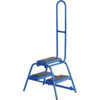 2-Tread Wheelalong Step Units With Grab Handles - Ribbed Rubber Steps