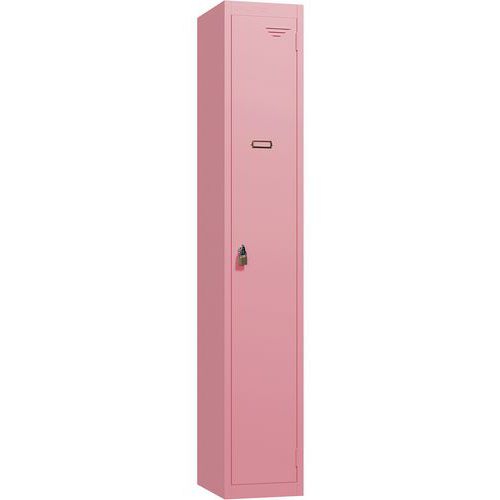 Vintage Retro Metal Storage Lockers - 1800x300x450mm -Hasp Locks -PURE