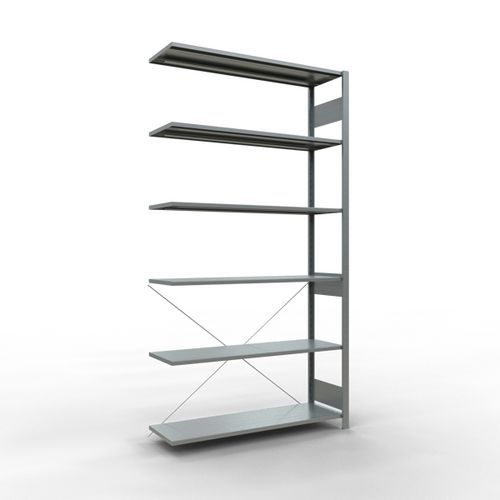 Easy-Fix lightweight shelving - Single-sided - H 2500 mm - Galvanised - Schulte