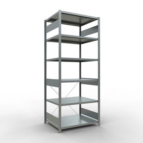 Easy-Fix lightweight shelving - Single-sided - H 2500 mm - Galvanised - Schulte
