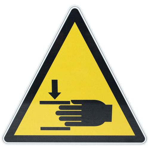 Warning sign - Crushing of hands - Aluminium