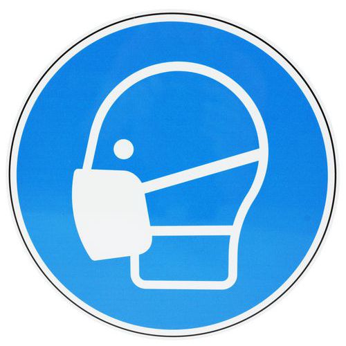 Mandatory aluminium sign - Mask must be worn - Manutan Expert