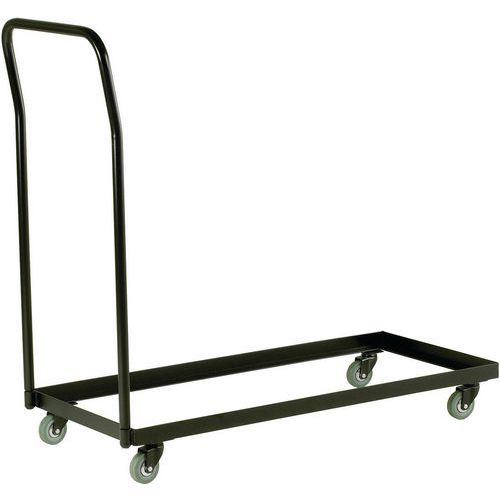 Horizontal Chair Transport Dolly - 40 Folded Chairs -4 Wheeled Trolley