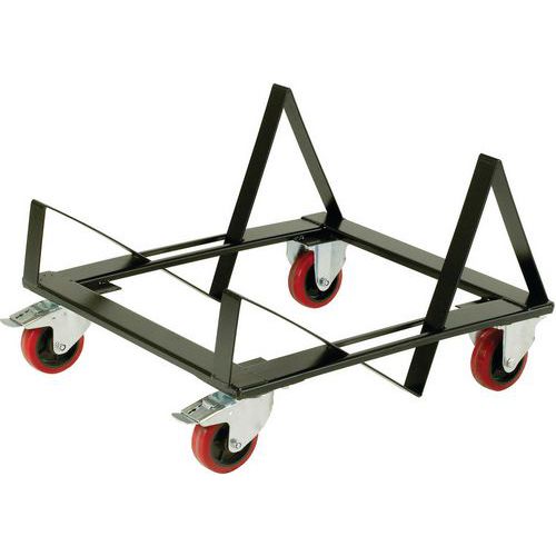 Steel Chair Dolly - 24 Stacked Chair Capacity - 4 Wheeled Trolley