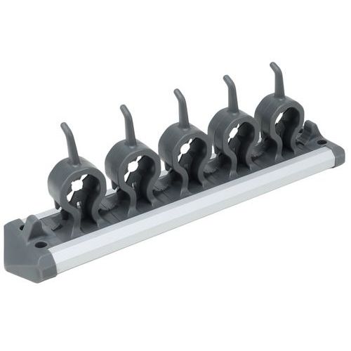 Broom holder with five self-gripping slots - Manutan Expert