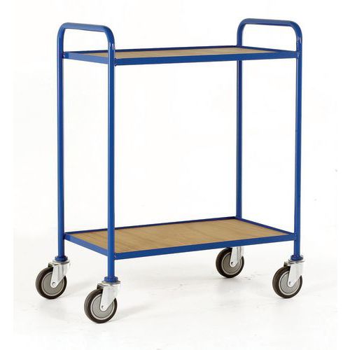 Steel Tray Trolleys With 2 O 3 Fixed Plywood Shelves - 150kg Load
