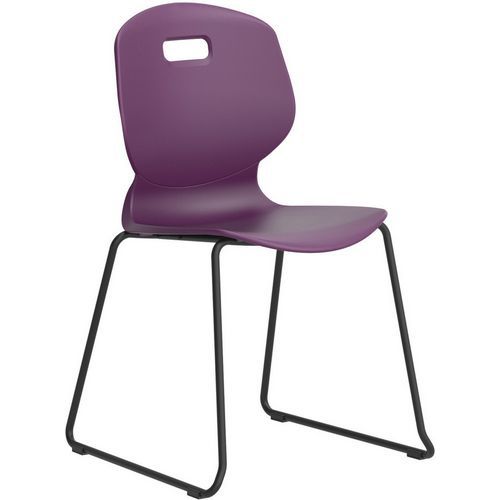 School Chair - Skid legs - Stackable - Antimicrobial Polypropylene