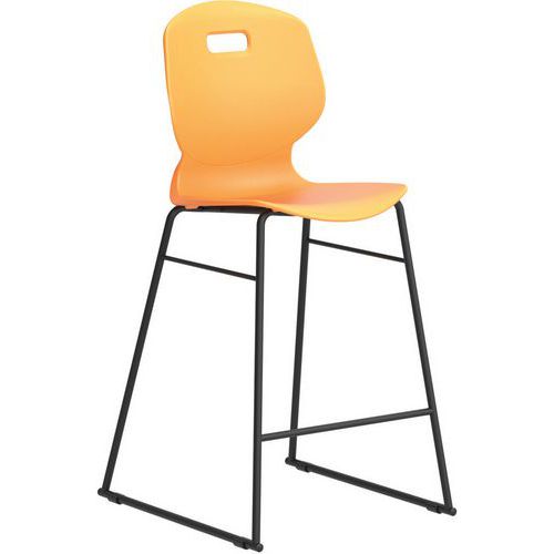 High Stool School Chair - Stackable - Antimicrobial Polypropylene