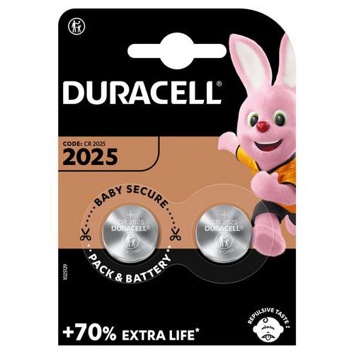 CR2025 lithium coin batteries - Pack of 2 - Duracell