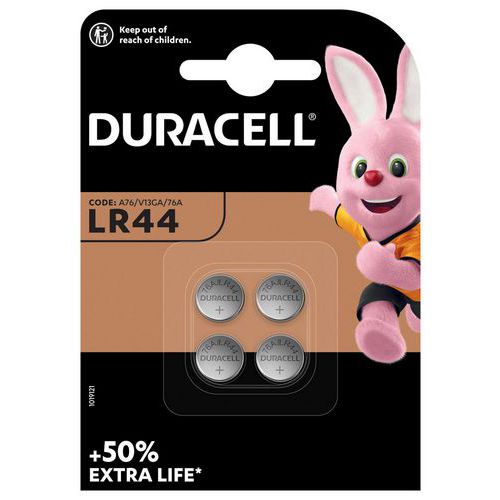 LR44 alkaline coin batteries - Pack of 4 - Duracell