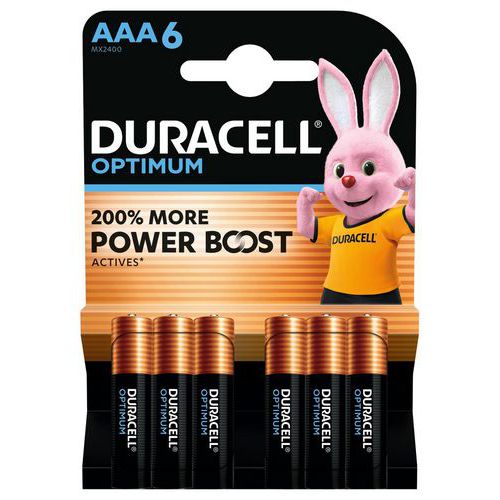 Optimum AAA alkaline battery - 6 units - Duracell