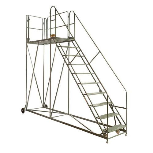 Easy Slope Work Platform - 3 to 10 Steps - Grey