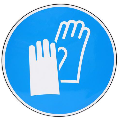 Mandatory sign - Wear protective gloves - Adhesive