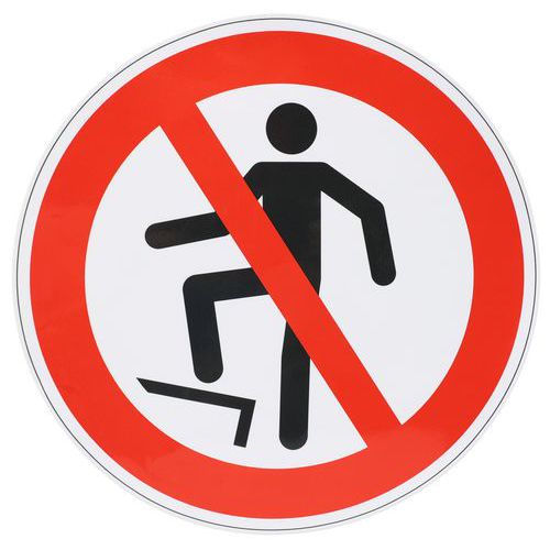 Adhesive prohibition sign - No stepping on surface - Manutan Expert