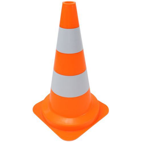 Fluorescent orange safety cone