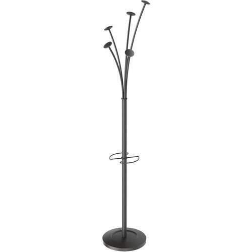 Hat & Coat Stand - Metal Pole - Umbrella Hoops - 5 Hooks - Festival