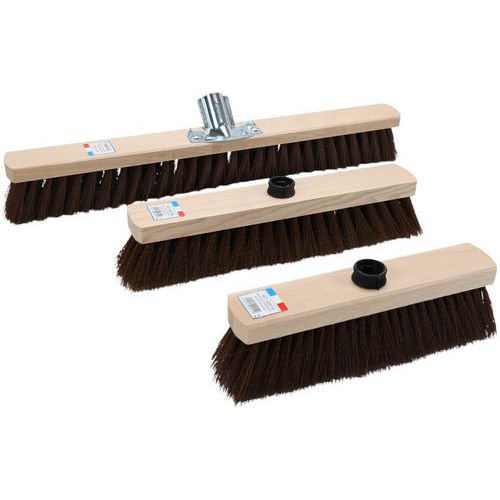 Wooden broom with PET synthetic coconut bristles - Maine Brosserie