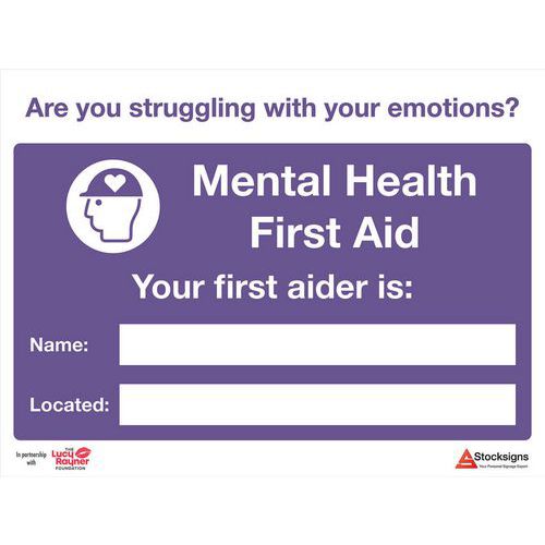 Mental Health/First Aider Sign - Are You Struggling - 10/4mm Correx