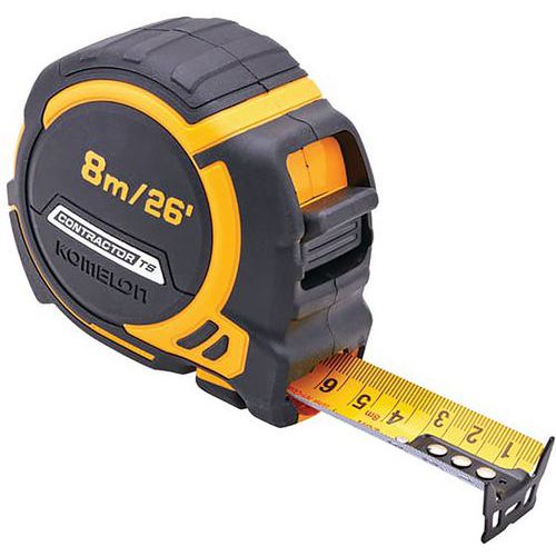 8m Tape Measure with Belt Clip - 32mm Wide Double-Sided Tape Blade