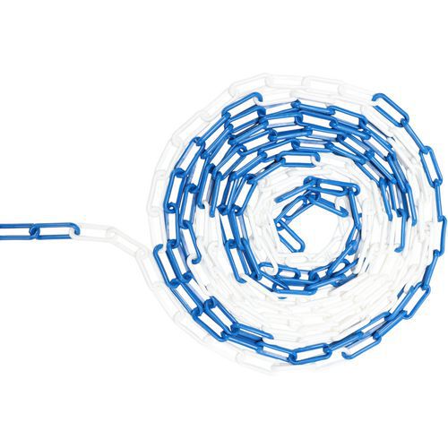 Plastic chain in bag - Blue/White