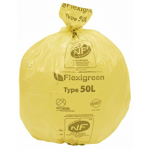 Recyclable bin bag - Plastic waste - Yellow - Jetsac