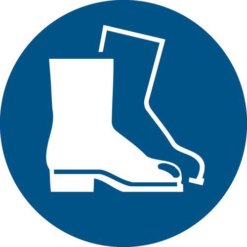 Protective footwear must be worn sign - Djois made by Tarifold