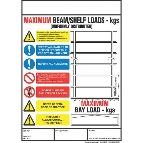 Weight Load Notices for Industrial Safety and Compliance