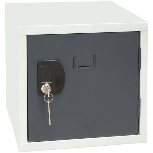 Cube Metal Lockers - Cylinder Lock - School/Office/Gym Storage - Manutan Expert