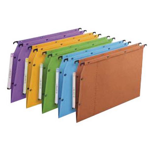 Ultimate Kraft hanging file with press-studs - For cabinets - V base