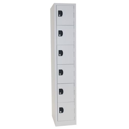 Tall Metal Storage Lockers - 6 Cabinets - 1800mm High - Manutan Expert Tall Metal Storage Lockers - 6 Cabinets - 1800mm High - Manutan Expert