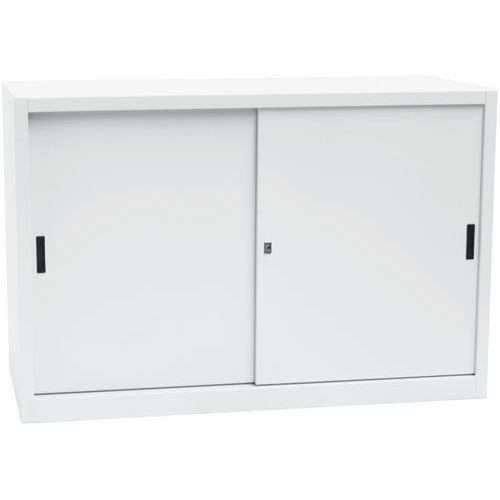 Low Office Storage Cupboard - 2 Sliding Doors - HxW 1x1.5m - Manutan Expert