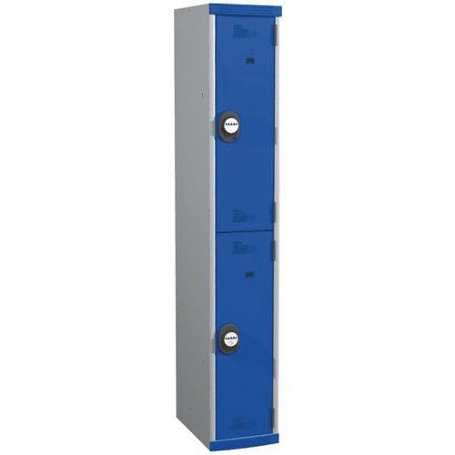 Seamline Optimum® 2-compartment locker - 1 column - Width: 300 mm - On base - Acial