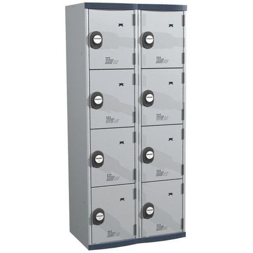 Seamline Optimum® 8-compartment locker - 2 columns - Width: 400 mm - On base - Acial Seamline Optimum® 8-compartment locker - 2 columns - Width: 400 mm - On base - Acial