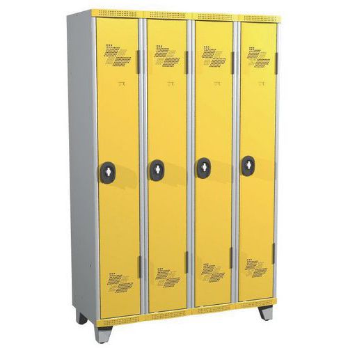 Seamline Optimum® 4-column locker - Width 300 mm - On feet - Acial