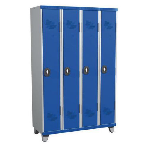 Seamline Optimum® 4-column locker - Width 300 mm - On feet - Acial