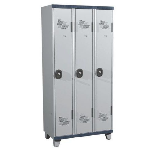 Seamline Optimum® 3-column locker - Width 300 mm - On feet - Acial